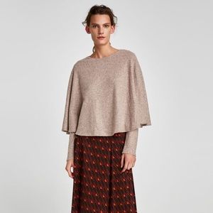 Cape long sleeve sweater from Zara